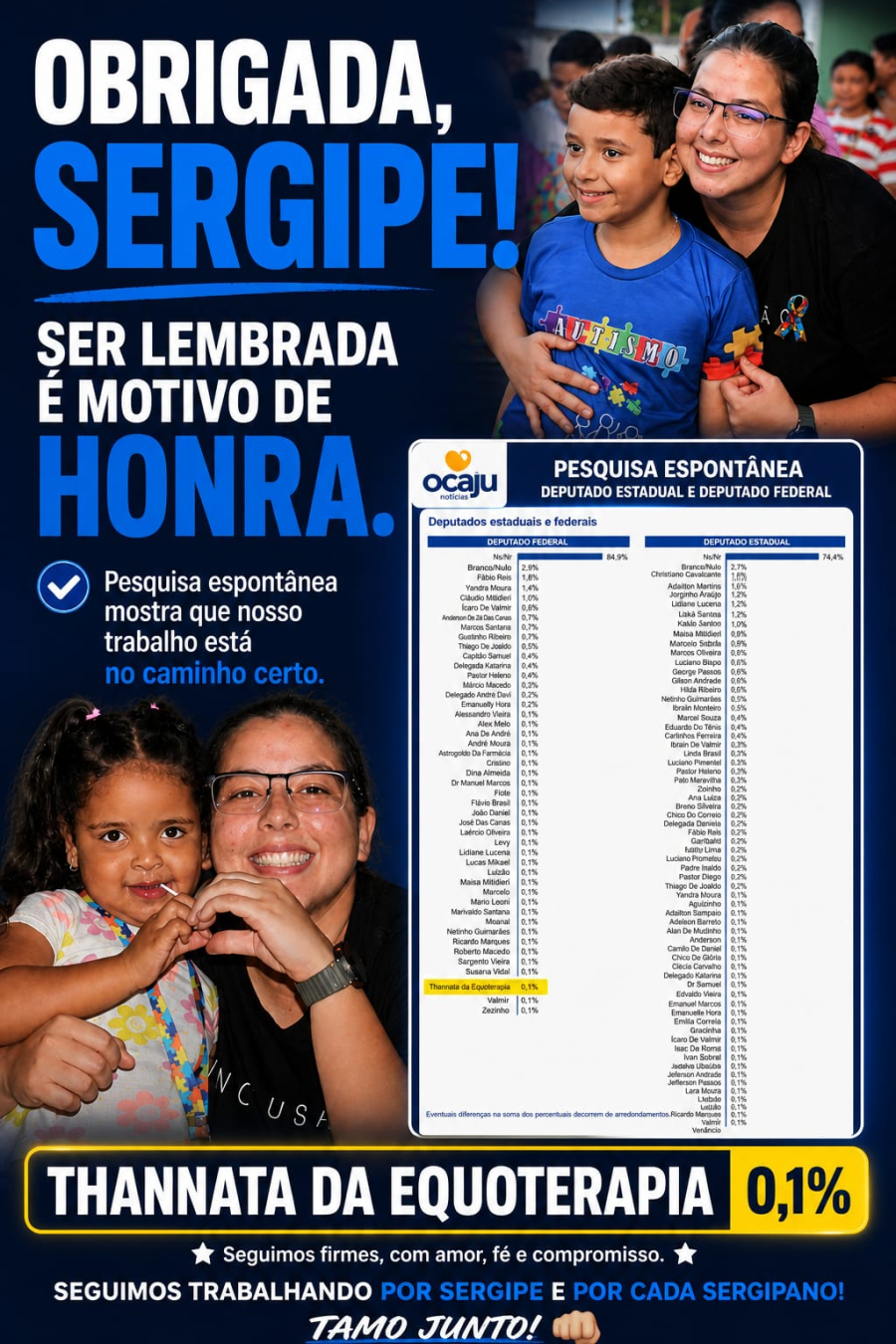 VEREADORA DA INCLUSÃO FOI MENCIONADA EM PESQUISA ESPONTÂNEA PARA DEPUTADA FEDERAL